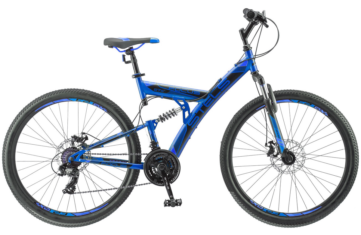 Двухподвесной велосипед STELS Focus MD 21 Sp 27.5 V010 цвет синий, рама 19 ...